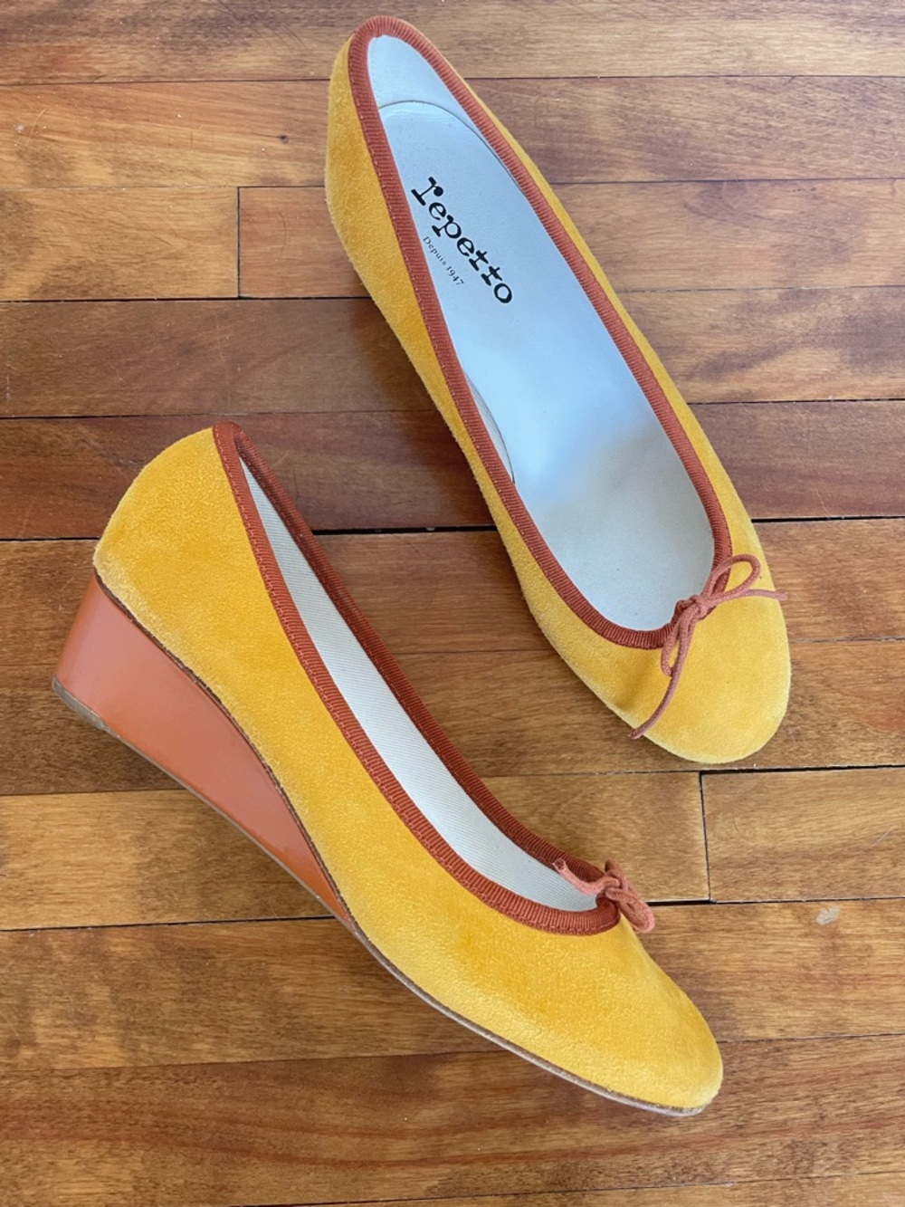 Suede wedges